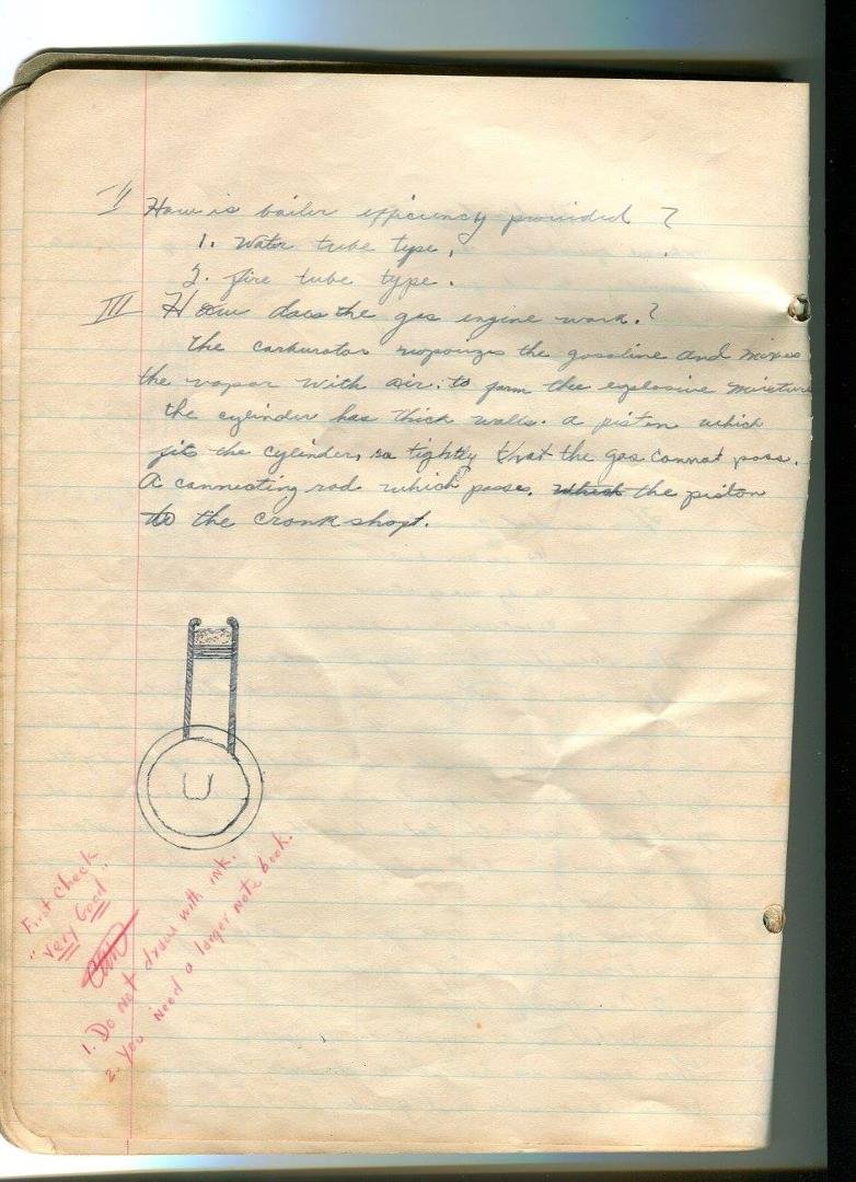 Robin Bradwell's album, Mom's 11th grade Physics Notes circa 1950