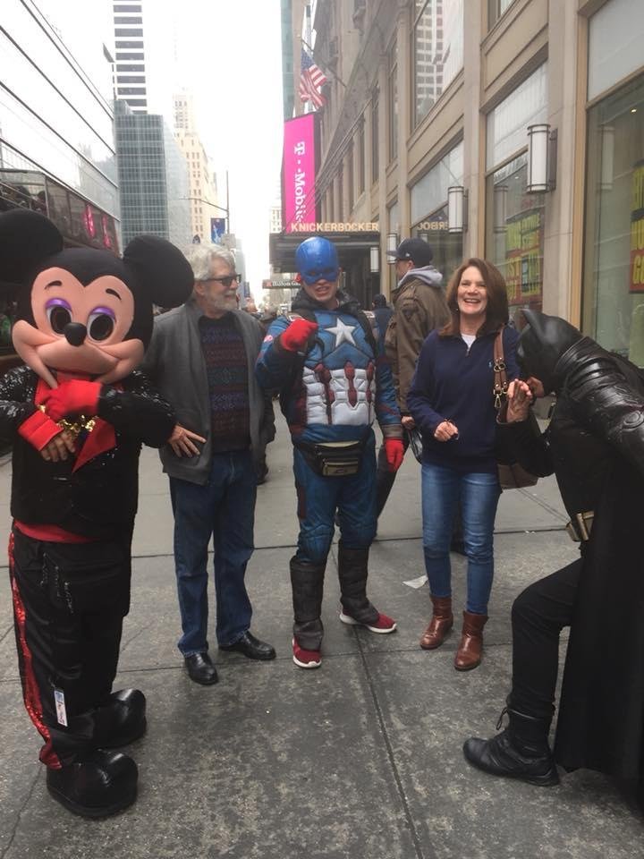 Ran into Batman, Captain America and Mickey Mouse on 42nd street