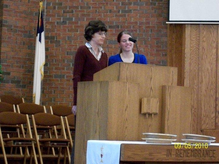 Lisa and Jacque singing a duet for Owens dedication