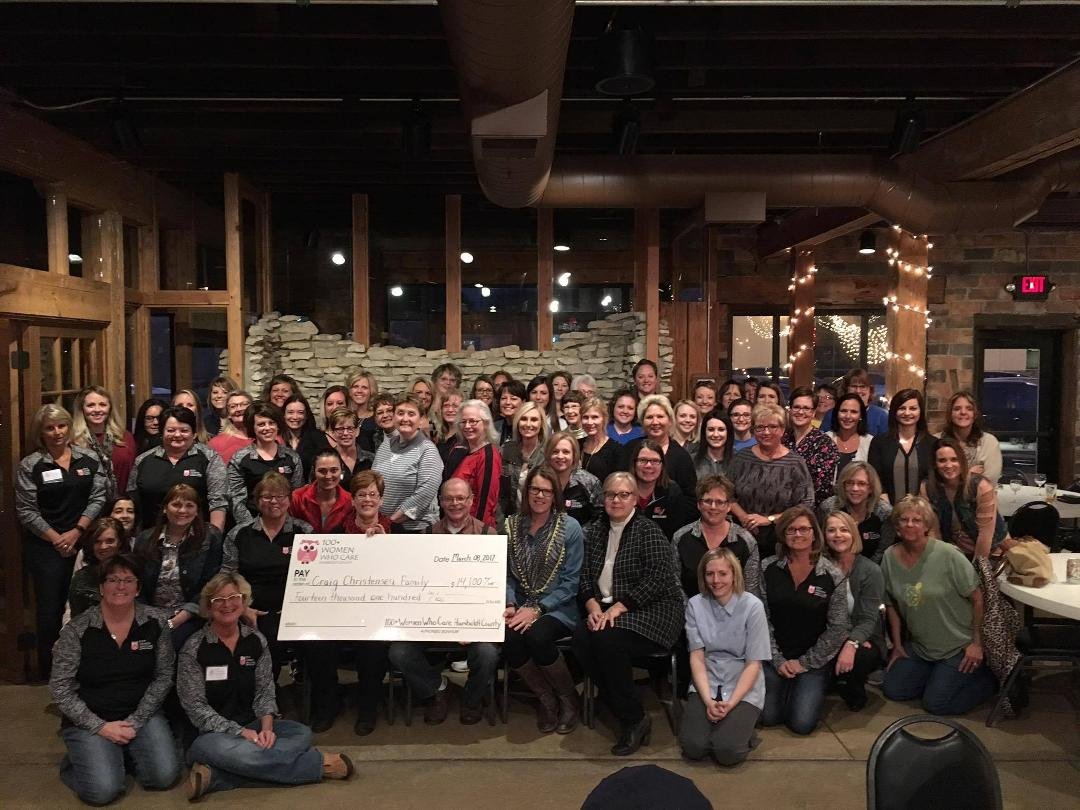 So proud of Humboldt and what we women can accomplish. $14,100 in one night to a well deserving guy - Craig Christensen