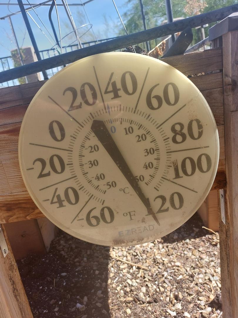 A little  warm here in Wickenburg this afternoon!
