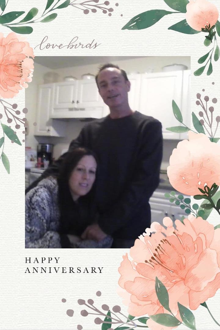 Happy anniversary to my Nephew Billy and his wife Jill