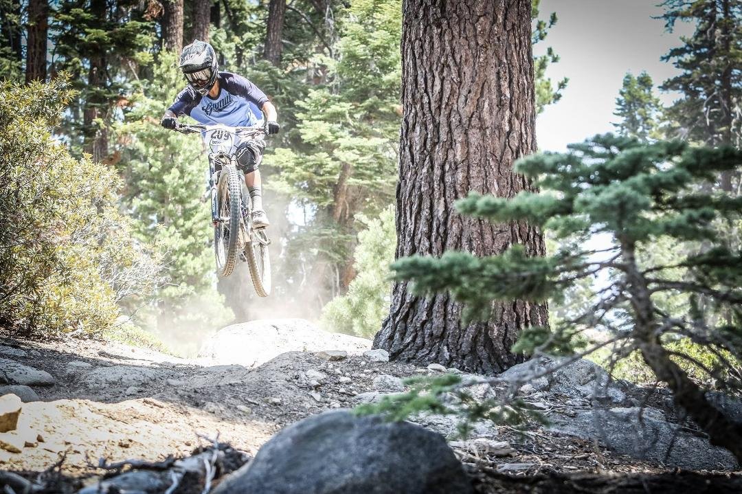 Harrison at China Peak Enduro race. Placed 8th after chain fell off and had to repair it during the race. 30 seconds separated from 1st. Now chain mishap definite podium. Not bad for his first time. Oh yah I went down the c