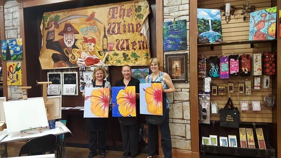 Too fun! Sample wine do some painting! Had great time!
