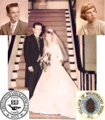 Sandra Sawyer Hallet and Paul Hallet at Nashua CC in 1963 wedding.