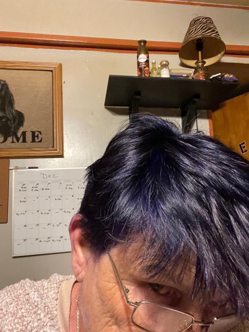 Don’t lose a bet with your granddaughter lol. I told her if she dyed her hair black I would dye mind purple guess who lost the bet roflmao