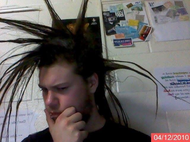 Hey son...remember this...lmao! 6 years ago today you got into my mousse...