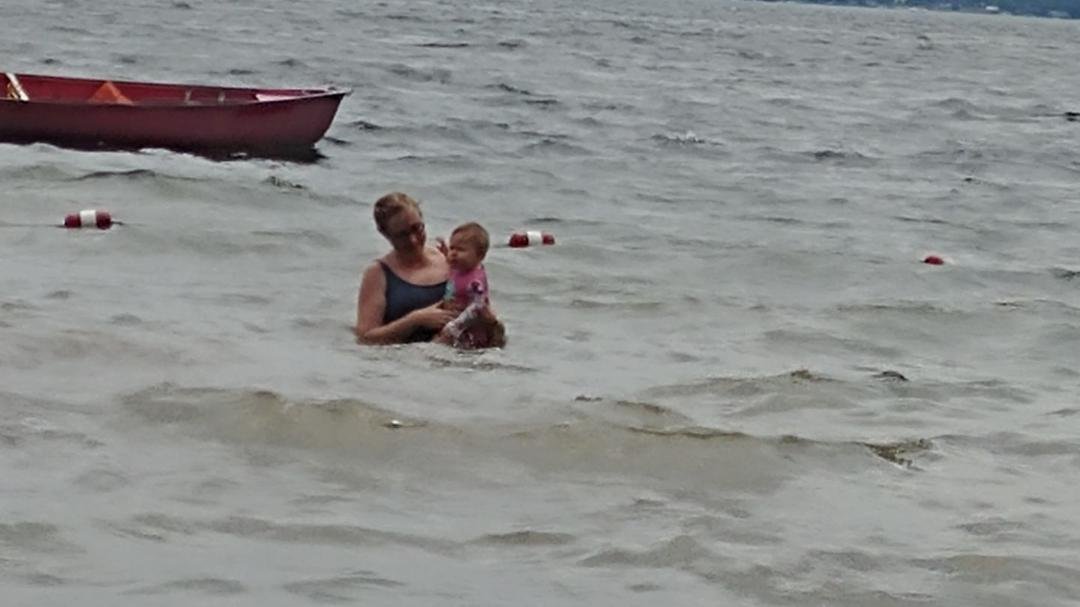"Swimming" at the lake!
