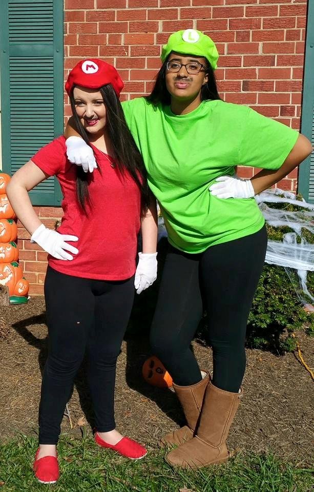 My daughter and niece as Mario and Luigi