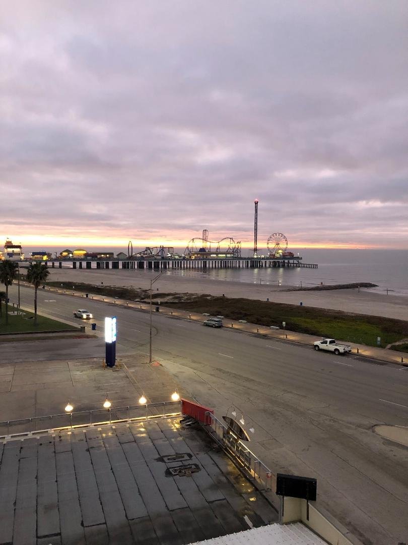 Christmas morning sunrise over Galveston. Going to be a lovely day.