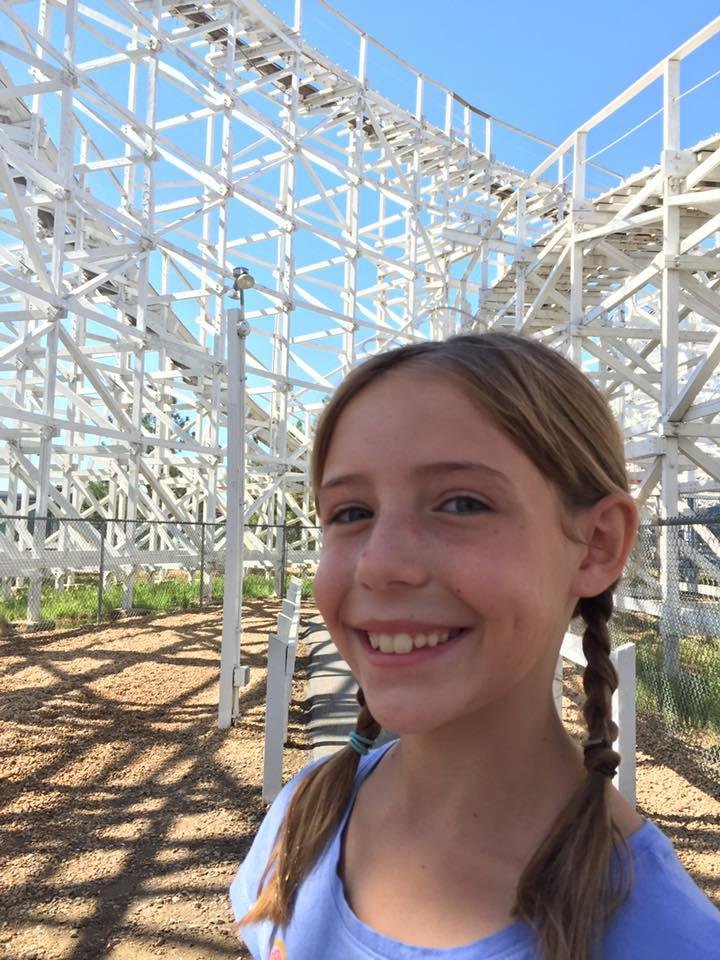 Daddy / Sophie day at Elitch! Soph won a ticket for finishing the Summer Reading Program.