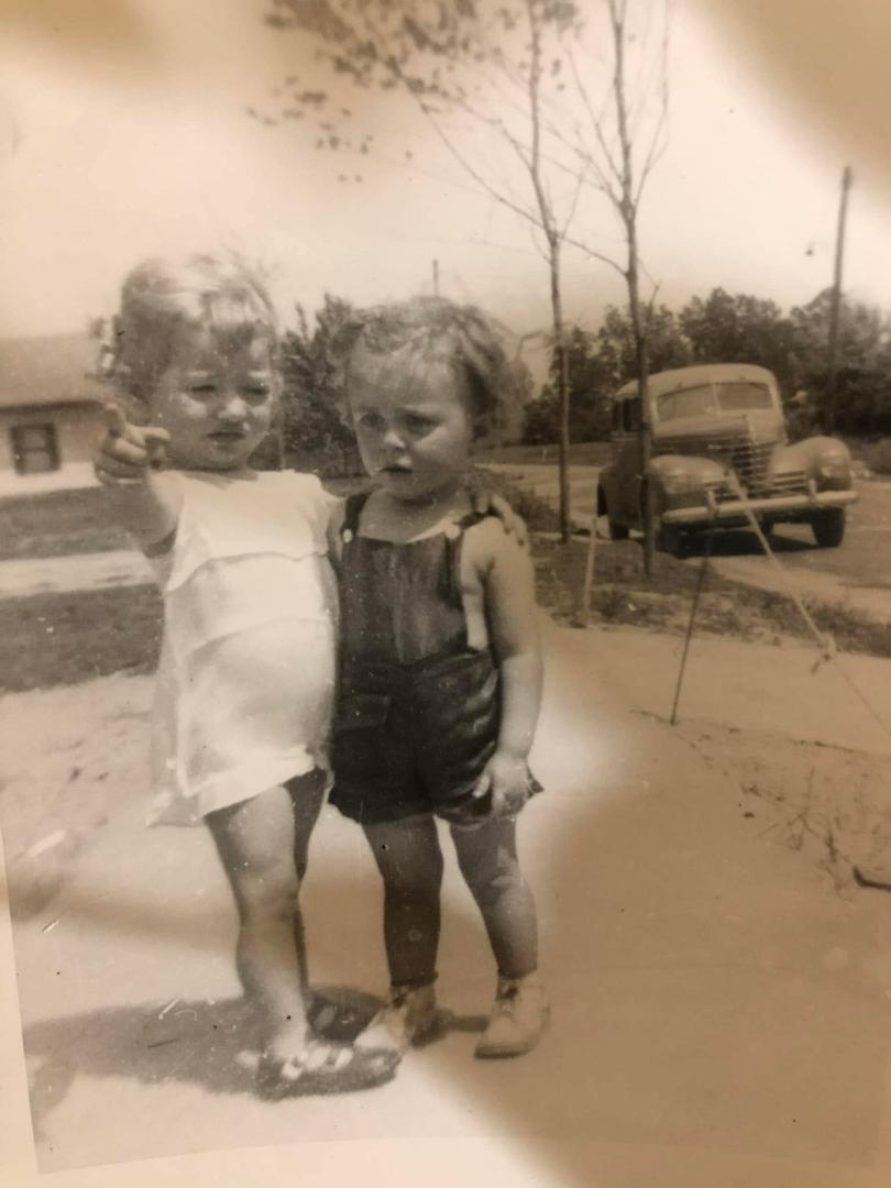Picture of me on left and Lorraine France.