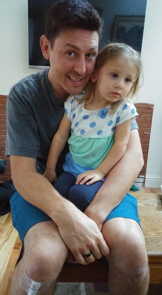My grand son Ricky and great grand daughter Kennedy in Felton
