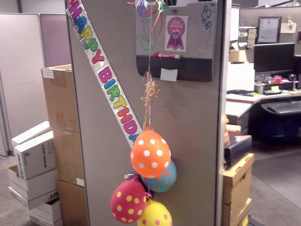 Tomorrow's my birthday and I am taking the day off. So our office passed the birthday stuff on to me.
