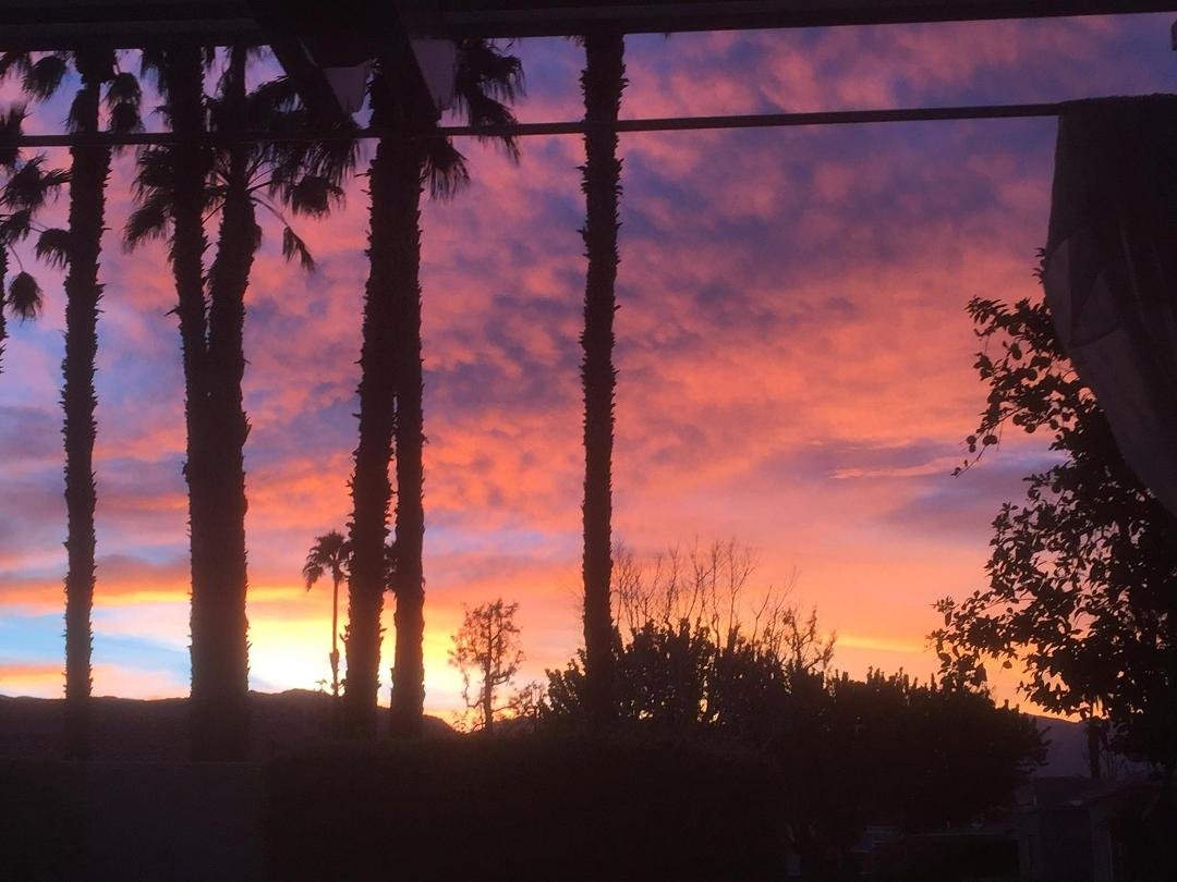 Beautiful winter sky in Palm Desert.