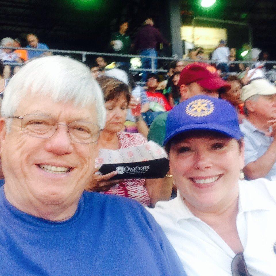 David & me at the Rotary Polio Plus Night at the Tides' game in Norfolk. We won and raised $1,640 for the eradication of polio!