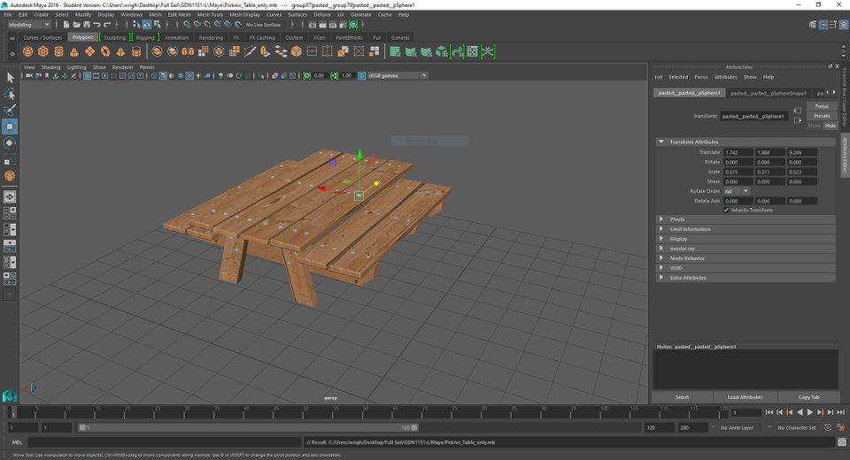 Well first degree specific class about building stuff in Maya 2016  and we have to build a back yard set, and this is what i have right now.