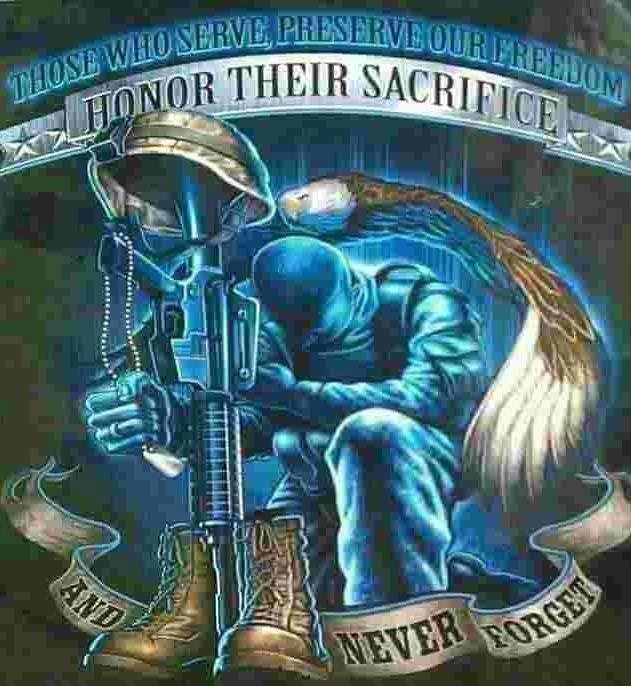 To this day I will always remember the friends and the family's of friends that lost a love one in protecting out WAY of life and Freedom, but also all my friends and family that we deal with thought of the battles that we