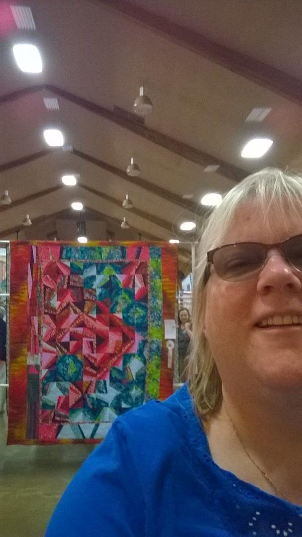 Happiness is finding a quilt show in the town you are visiting!