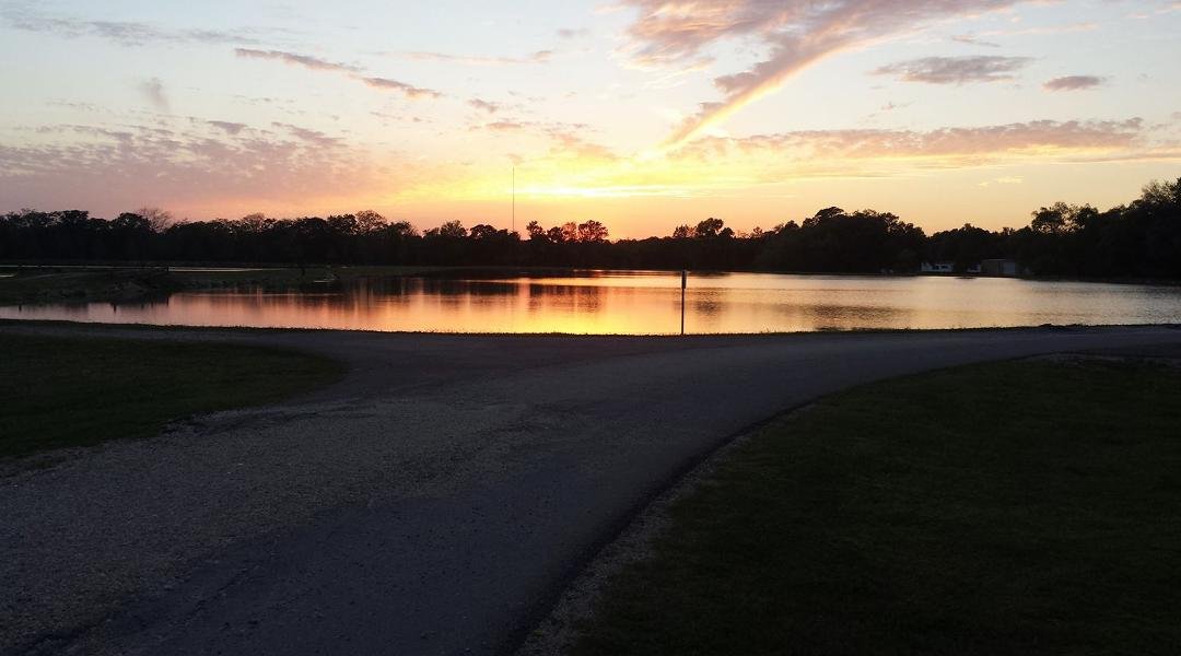 Sunset at campground in south Louisiana this evening.