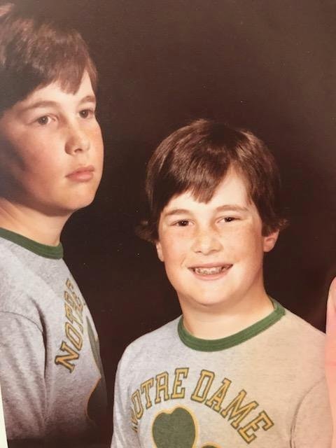 Oh how I hate my parents for saving this gem. What's with: (1) the atrocious bowl cut my dad gave me? (2) the dual view that Los Cerros did to show my contemplative side?; and (3) me, deciding the ND shirt was OK for pictu