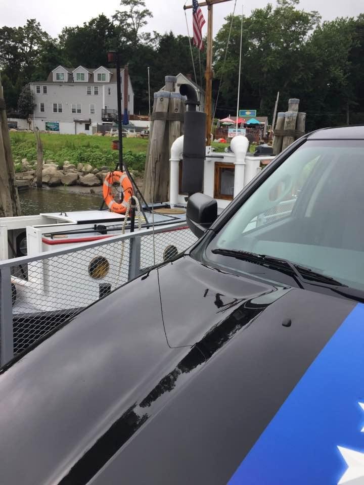 Crossing the Connecticut River by Ferry.