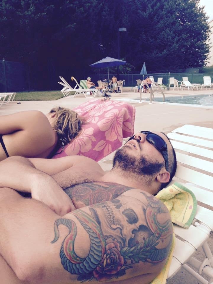 Catching Z's at the pool