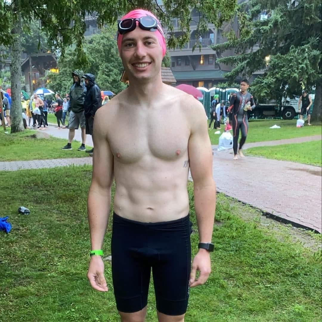 Happy sons day. Ricky about to compete in his 2nd iron man Lake Placid NY