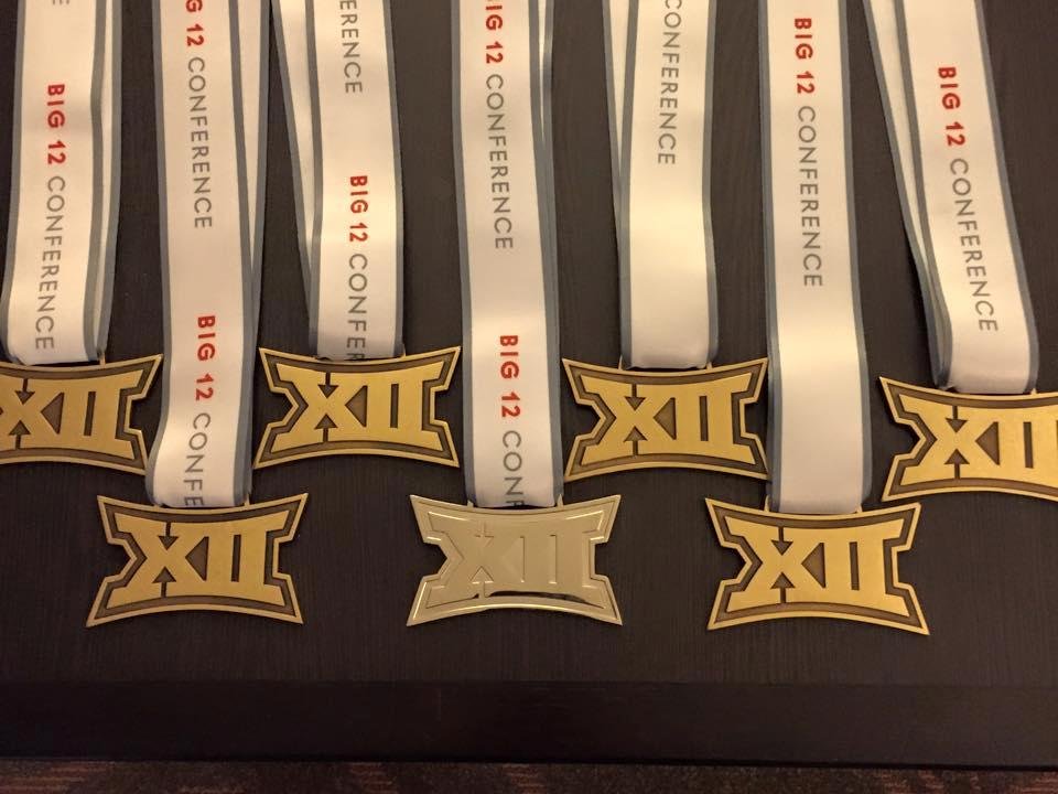 7 medals in 7 swims big 12 championship is over, team is heading back to Fort Worth