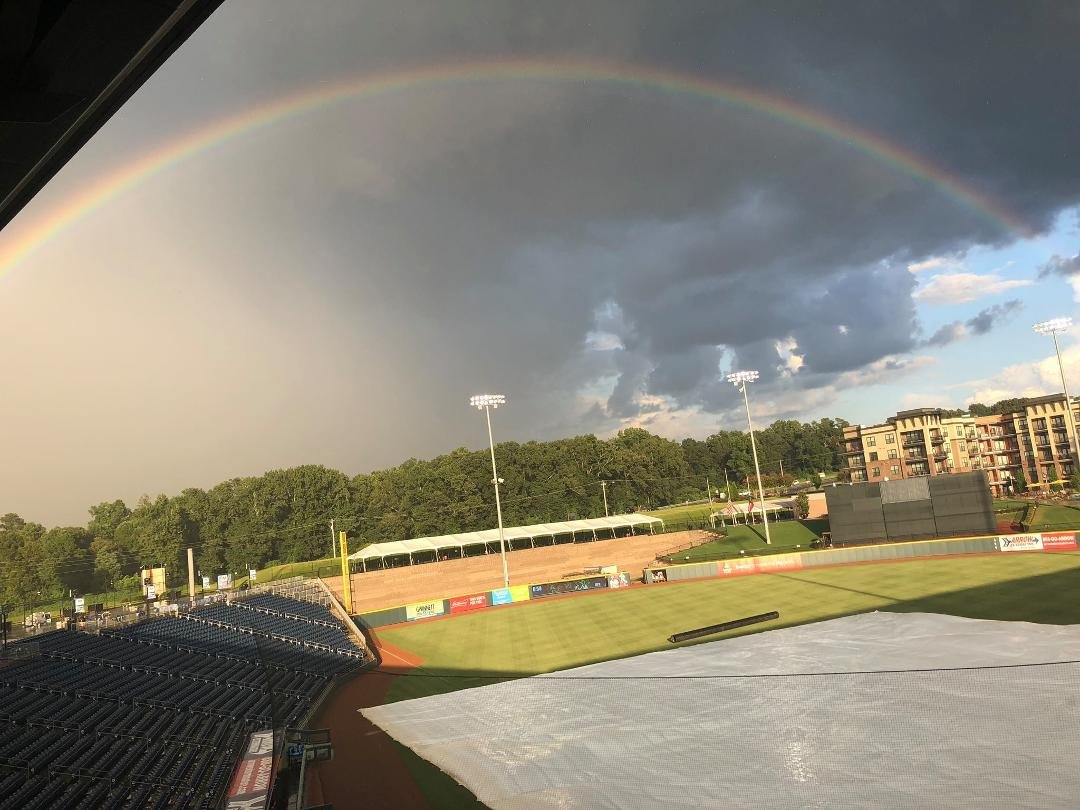 “It may be raining, but there’s a rainbow above you ...”