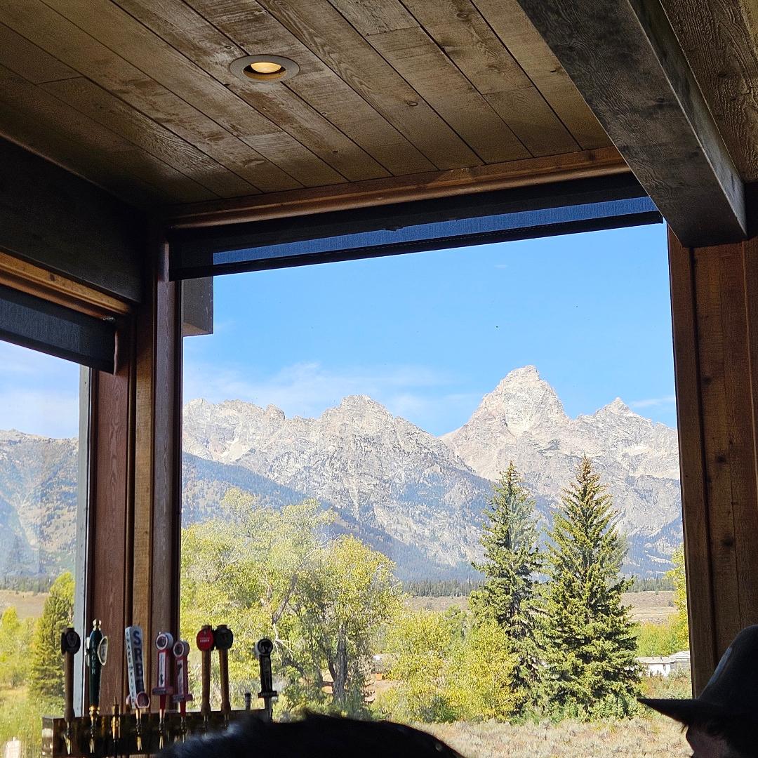 Lunch with a view of the Grand Tetons