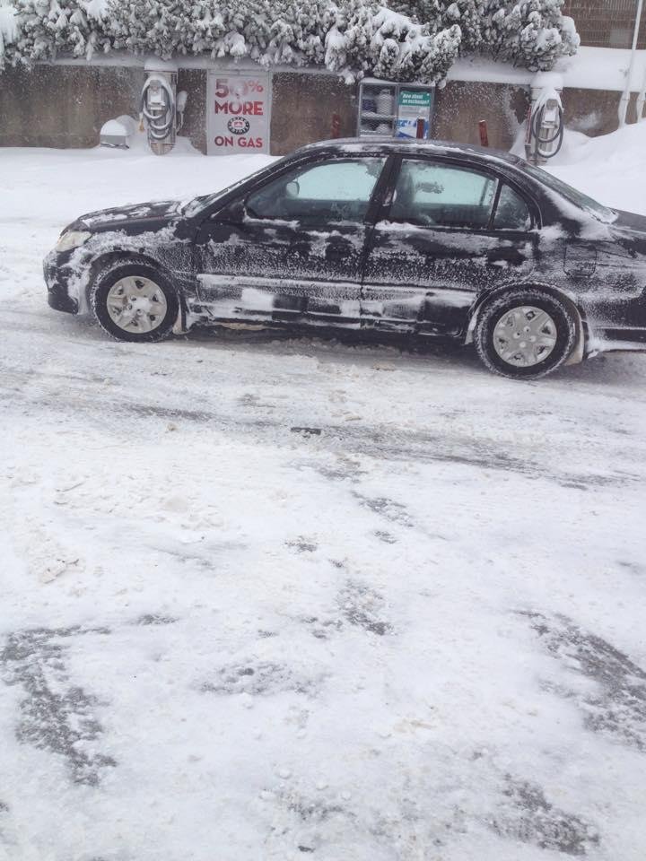 Woohoo I am out of the snow amazing what a shovel and all season tires can do hahaha