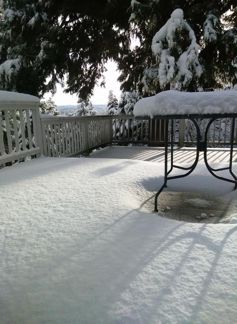 A little snow this morning
