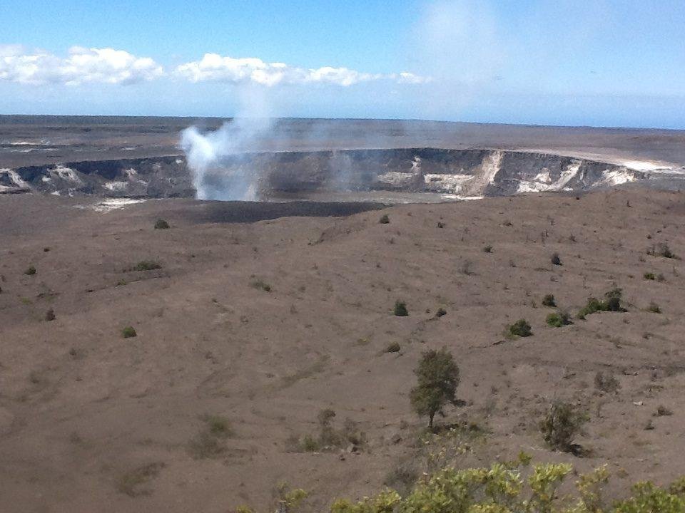 Mount Kilueau, the volcano that has been actively erupting for, more than  the last 30 years!  OurMilitary Camp was about 2 miles from the crater.