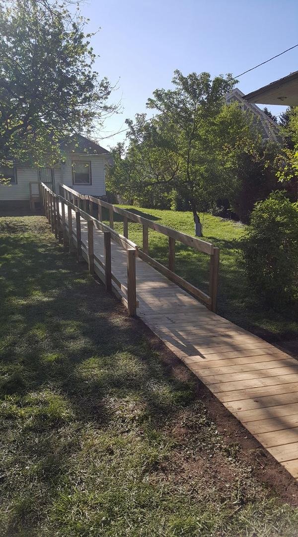 Helping others this weekend through the RAMPS ministry at Holy Spirit building a 90 foot ramp. I'm tired!!!