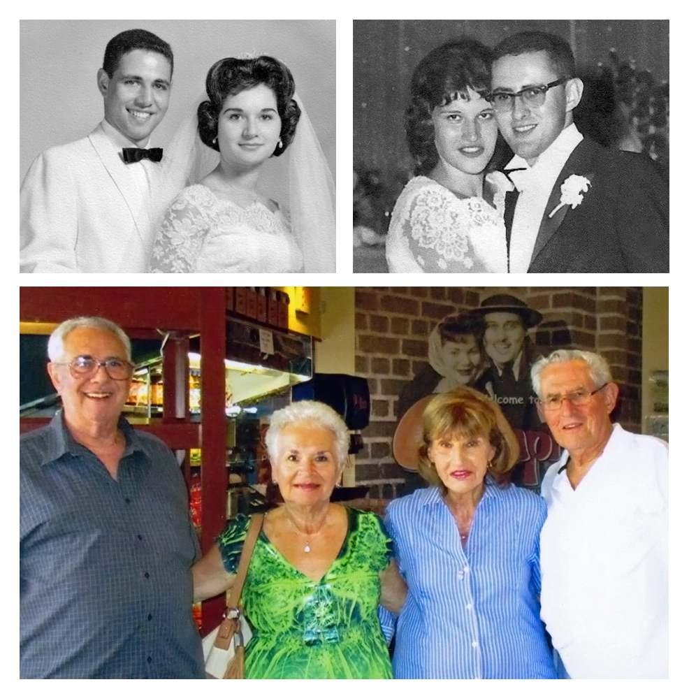 Friends forever - Sept. 9, 1961 - Sept. 9 2019 (Met on their honeymoon) Lotsteins moved to Phoenix 6 mos. after the Shragers moved to Tucson - We celebrate our dual anniversaries together every year...............
