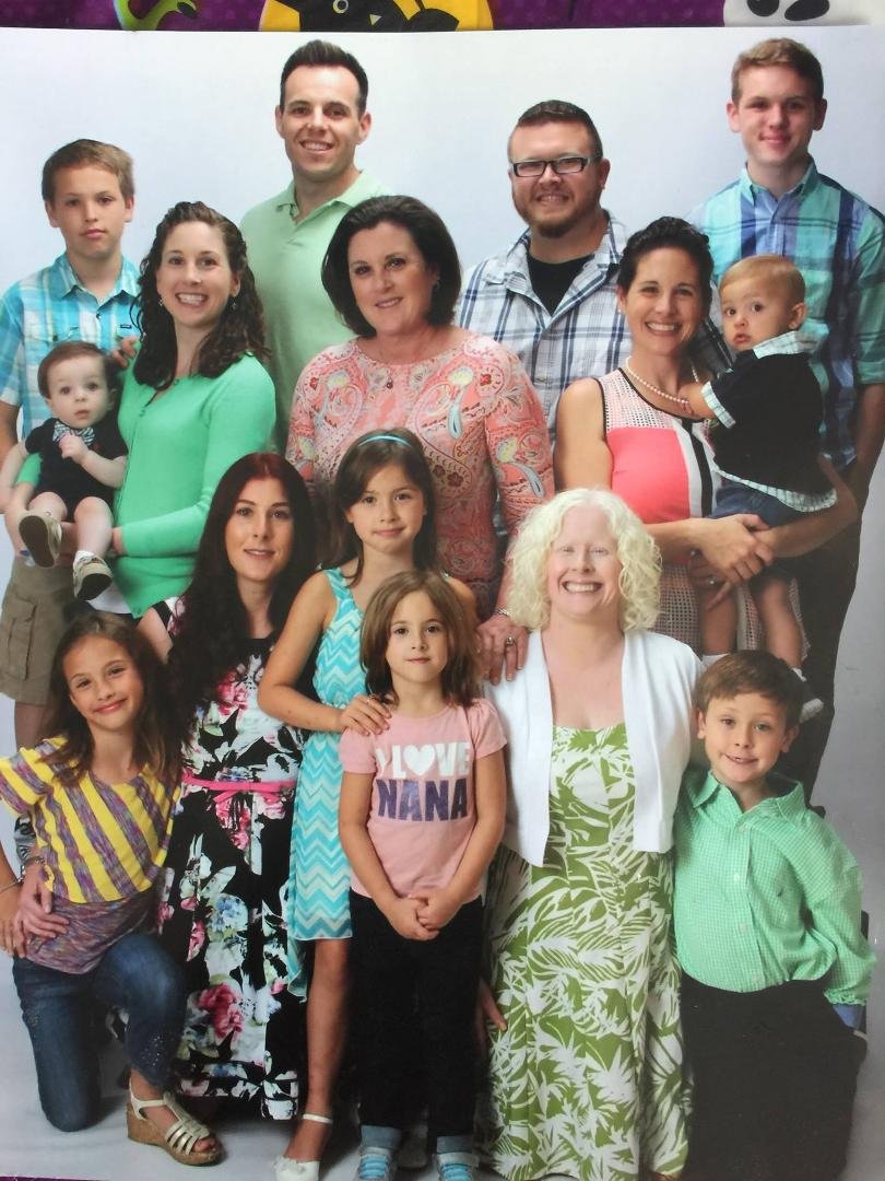 My 4 daughters, 8 grandchildren, sons in law and 1st wife Karrie