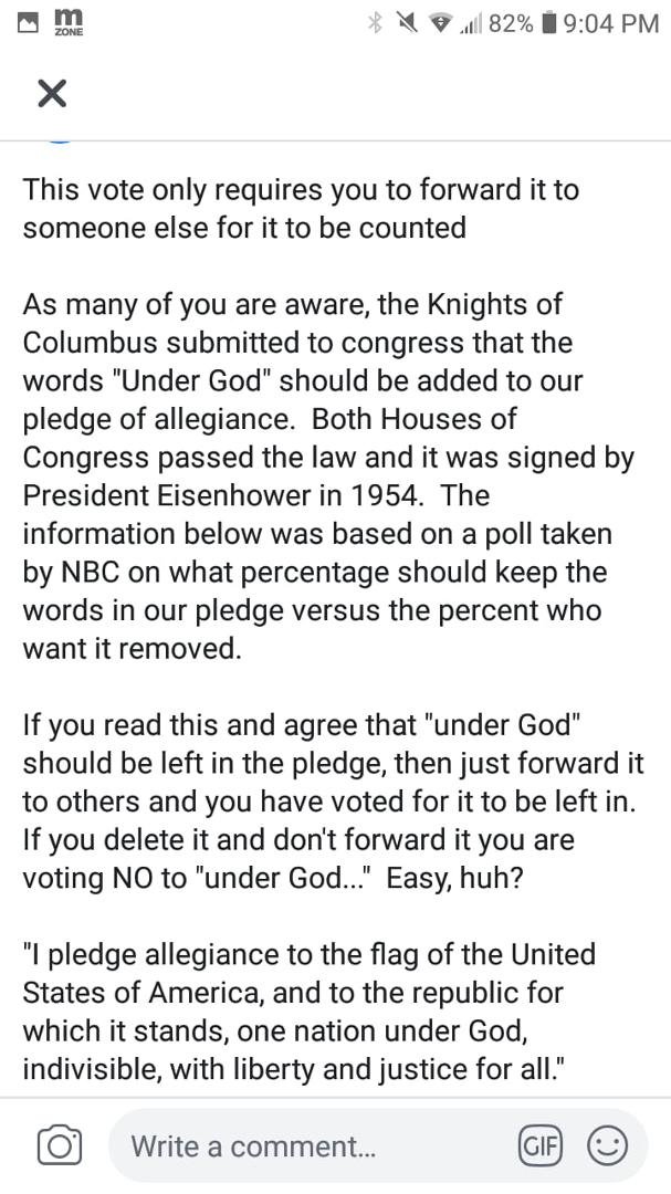 Nobody should be able to change this pledge!