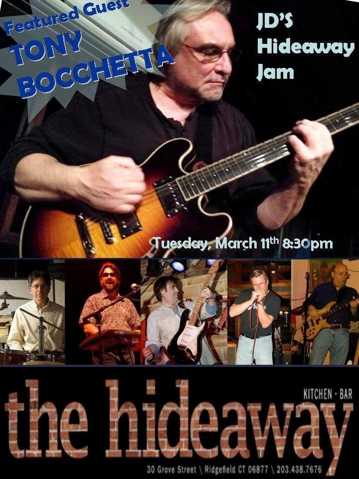 I'll be sitting in with the House Band at the Hideaway Jam on Tuesday, March 11th. Stop by for some good music and good food. Jam starts at 8:30 pm.