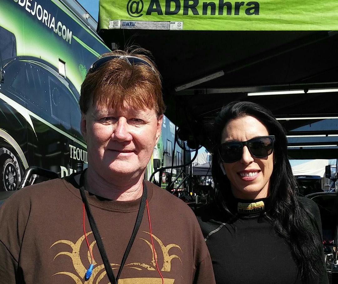 At NHRA races a pic with one of my favorite drivers Alexis Dejoria.