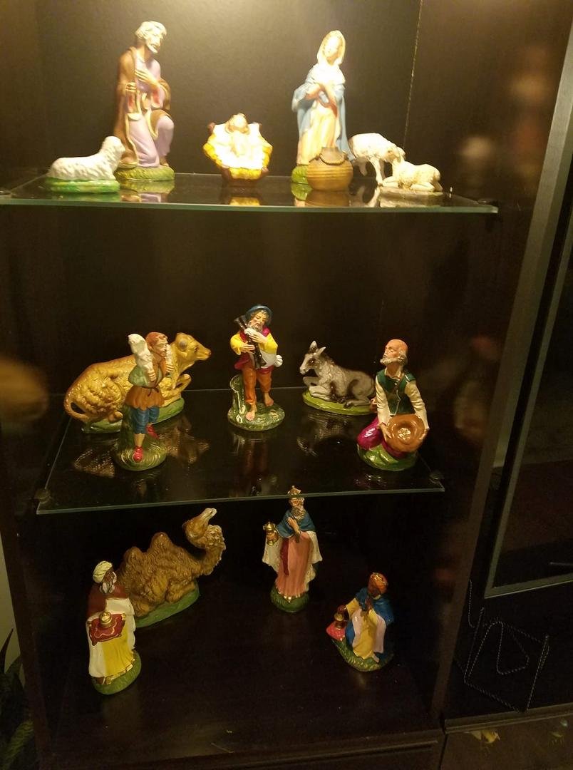Navity set about 60 years old. I bought the pieces at the old K Mart on Reidville Rd in Spartanburg, SC.