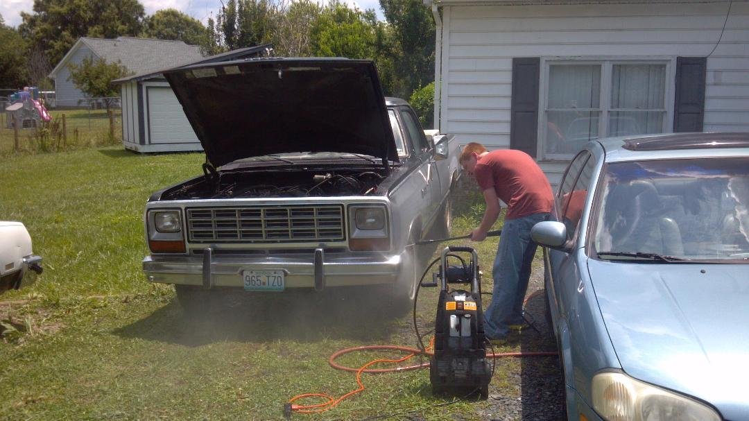 It did not take Justin long to get started in the cleanup of the Pickup.