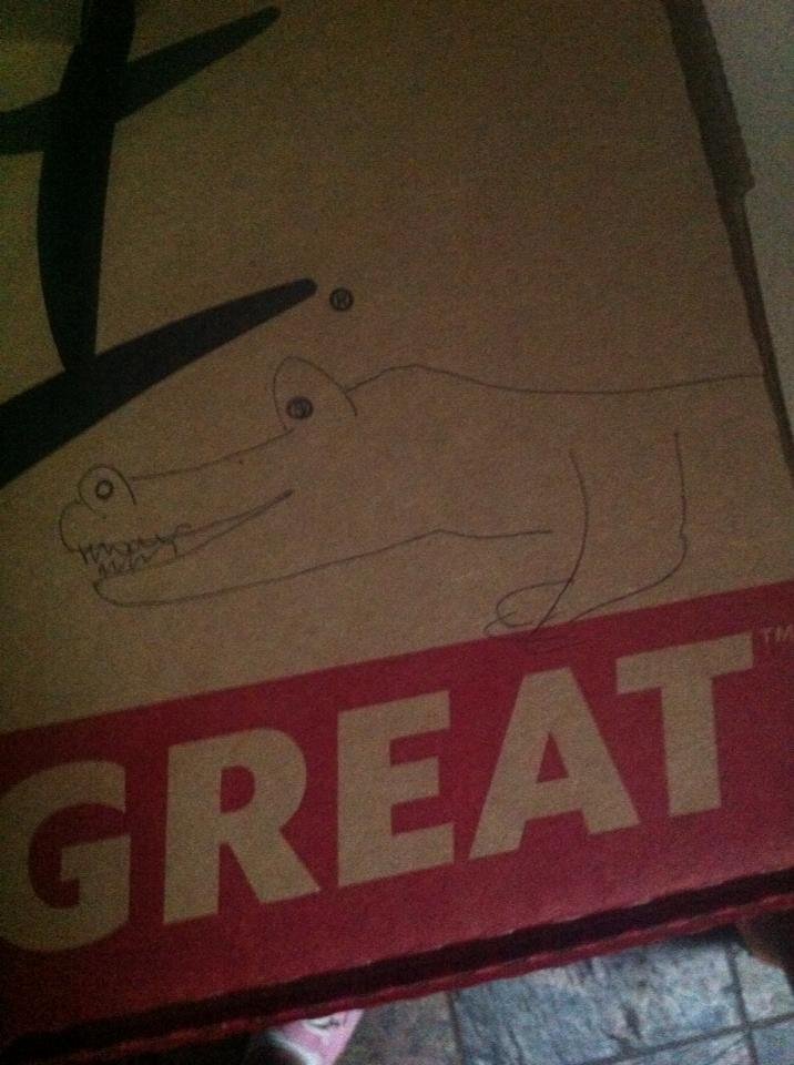 Gotta love Atoka Pizza Hut this time they were asked to draw a gator.