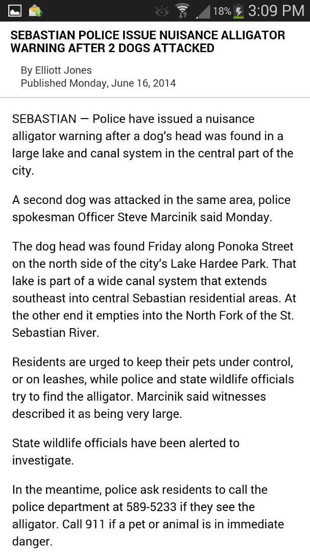 Sebastian residents: