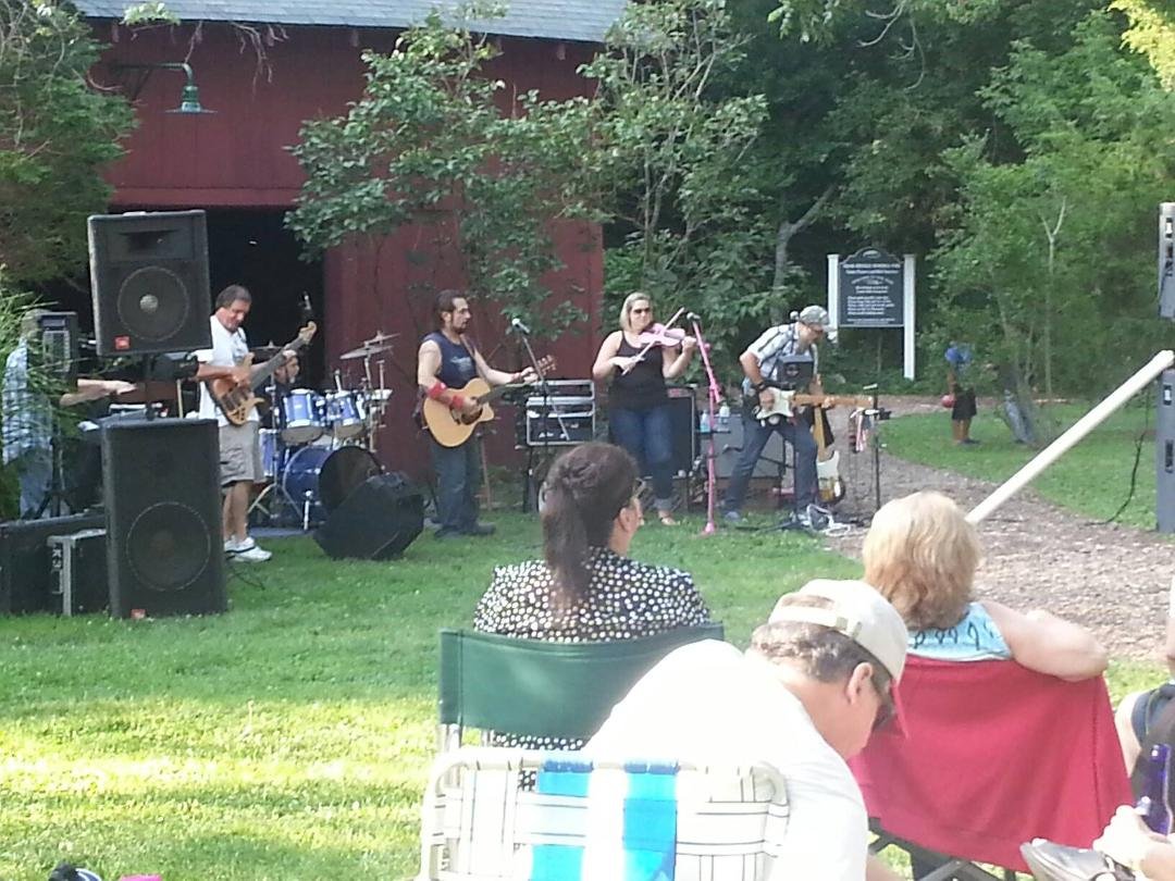 What a treat.this group named Six Gun played in the small park I take my walks.they were very good.we really smiled when they played a song,"Sweet Addy".we just skyped our granddaughter Addy an hour before.the group once op