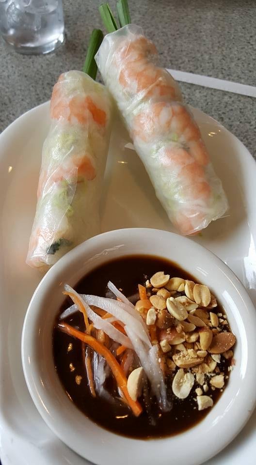Shrimp spring rolls!