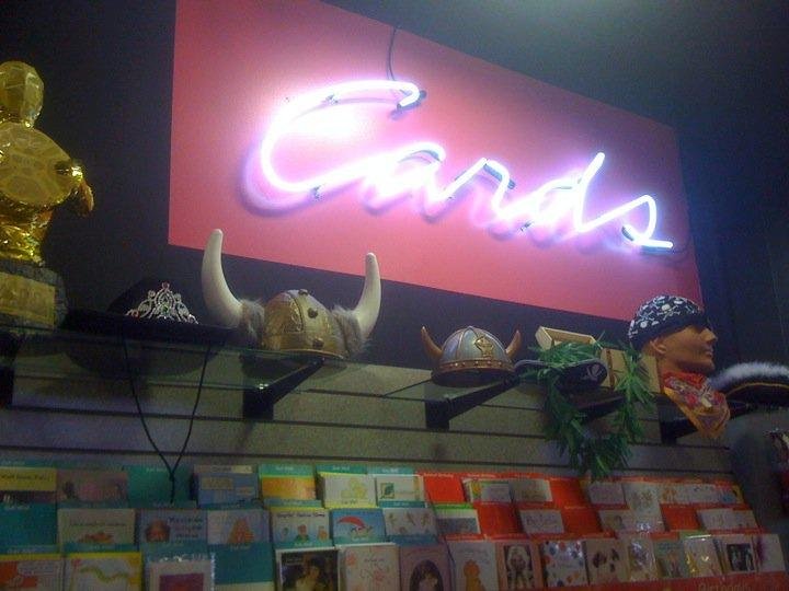 Large Selection of Humorous Greeting Cards and Celebration Hats.