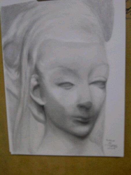 Statue by Settignano - graphite