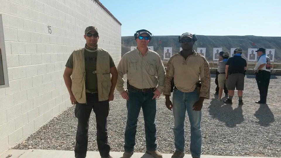 The three amigos of the 2015 Front Sight pistol course. Thanks guys for picking me up to shoot another day! !