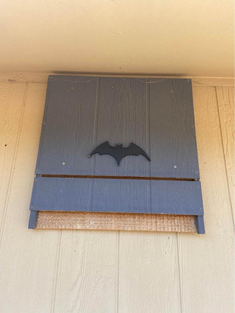 We moved into our house in Rio Rancho New Mexico a little over a year ago and I didn't really notice this until recently. A structure mounted on our workshop in the backyard. So I took a picture of it and asked ChatGPT what